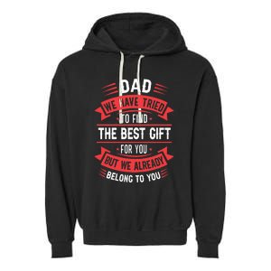 Funny Fathers Day From Daughter Son Wife Garment-Dyed Fleece Hoodie