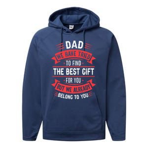 Funny Fathers Day From Daughter Son Wife Performance Fleece Hoodie