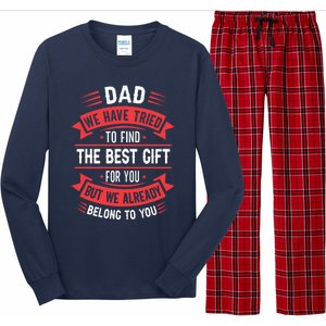 Funny Fathers Day From Daughter Son Wife Long Sleeve Pajama Set