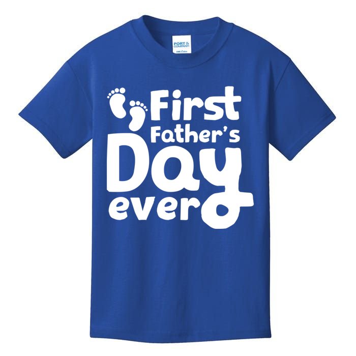 First Fathers Day Ever Proud Family Dad Gift Kids T-Shirt