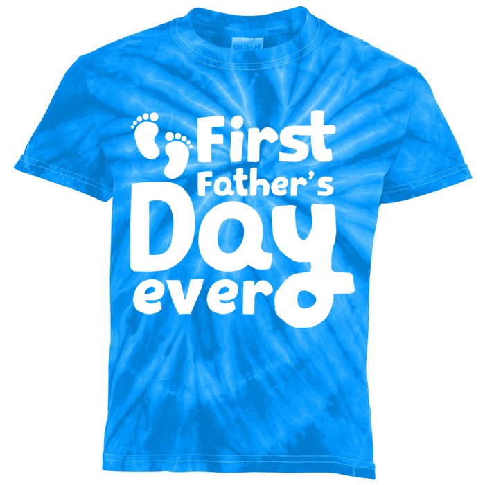 First Fathers Day Ever Proud Family Dad Gift Kids Tie-Dye T-Shirt