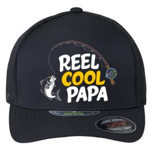 Funny FatherS Day Fish Reel Cool Fisher Papa Fishing Dad Meaningful Gift Flexfit Unipanel Trucker Cap