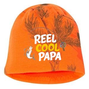 Funny FatherS Day Fish Reel Cool Fisher Papa Fishing Dad Meaningful Gift Kati - Camo Knit Beanie