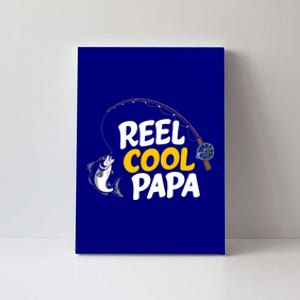 Funny FatherS Day Fish Reel Cool Fisher Papa Fishing Dad Meaningful Gift Canvas