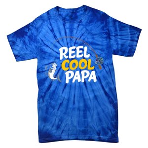 Funny FatherS Day Fish Reel Cool Fisher Papa Fishing Dad Meaningful Gift Tie-Dye T-Shirt