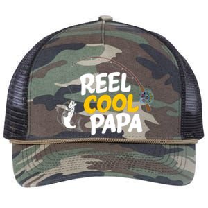 Funny FatherS Day Fish Reel Cool Fisher Papa Fishing Dad Meaningful Gift Retro Rope Trucker Hat Cap