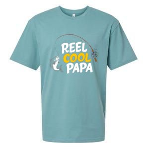 Funny FatherS Day Fish Reel Cool Fisher Papa Fishing Dad Meaningful Gift Sueded Cloud Jersey T-Shirt