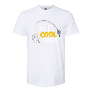 Funny FatherS Day Fish Reel Cool Fisher Papa Fishing Dad Meaningful Gift Softstyle CVC T-Shirt