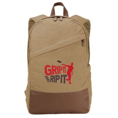 Funny Frisbee Disc Golf Shirt for Disc Golfer Cotton Canvas Backpack