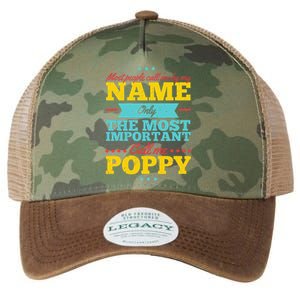 Funny Fathers Day For Poppy Men From Daughter & Son Legacy Tie Dye Trucker Hat