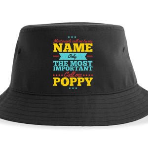 Funny Fathers Day For Poppy Men From Daughter & Son Sustainable Bucket Hat