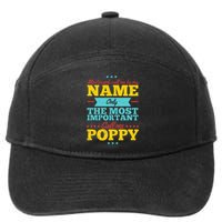 Funny Fathers Day For Poppy Men From Daughter & Son 7-Panel Snapback Hat