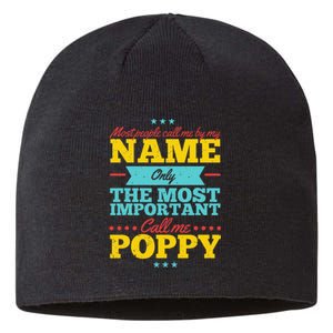 Funny Fathers Day For Poppy Men From Daughter & Son Sustainable Beanie