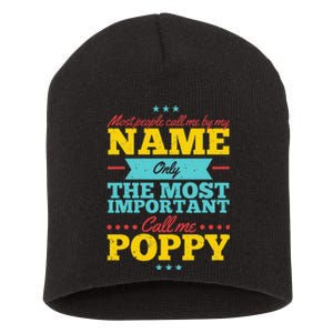 Funny Fathers Day For Poppy Men From Daughter & Son Short Acrylic Beanie