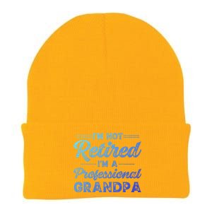 Funny Fathers Day Retired Grandpa Great Gift Knit Cap Winter Beanie