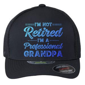 Funny Fathers Day Retired Grandpa Great Gift Flexfit Unipanel Trucker Cap