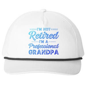 Funny Fathers Day Retired Grandpa Great Gift Snapback Five-Panel Rope Hat