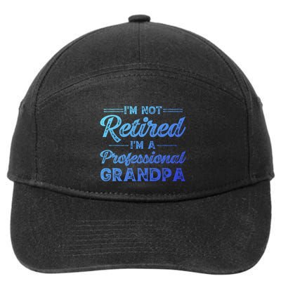 Funny Fathers Day Retired Grandpa Great Gift 7-Panel Snapback Hat