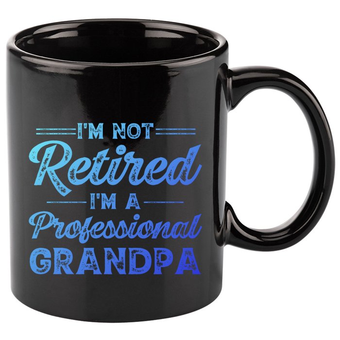 Funny Fathers Day Retired Grandpa Great Gift 11oz C Handle Ceramic Mug