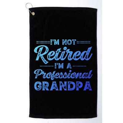 Funny Fathers Day Retired Grandpa Great Gift Golf Towel