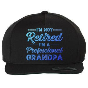 Funny Fathers Day Retired Grandpa Great Gift Wool Snapback Cap