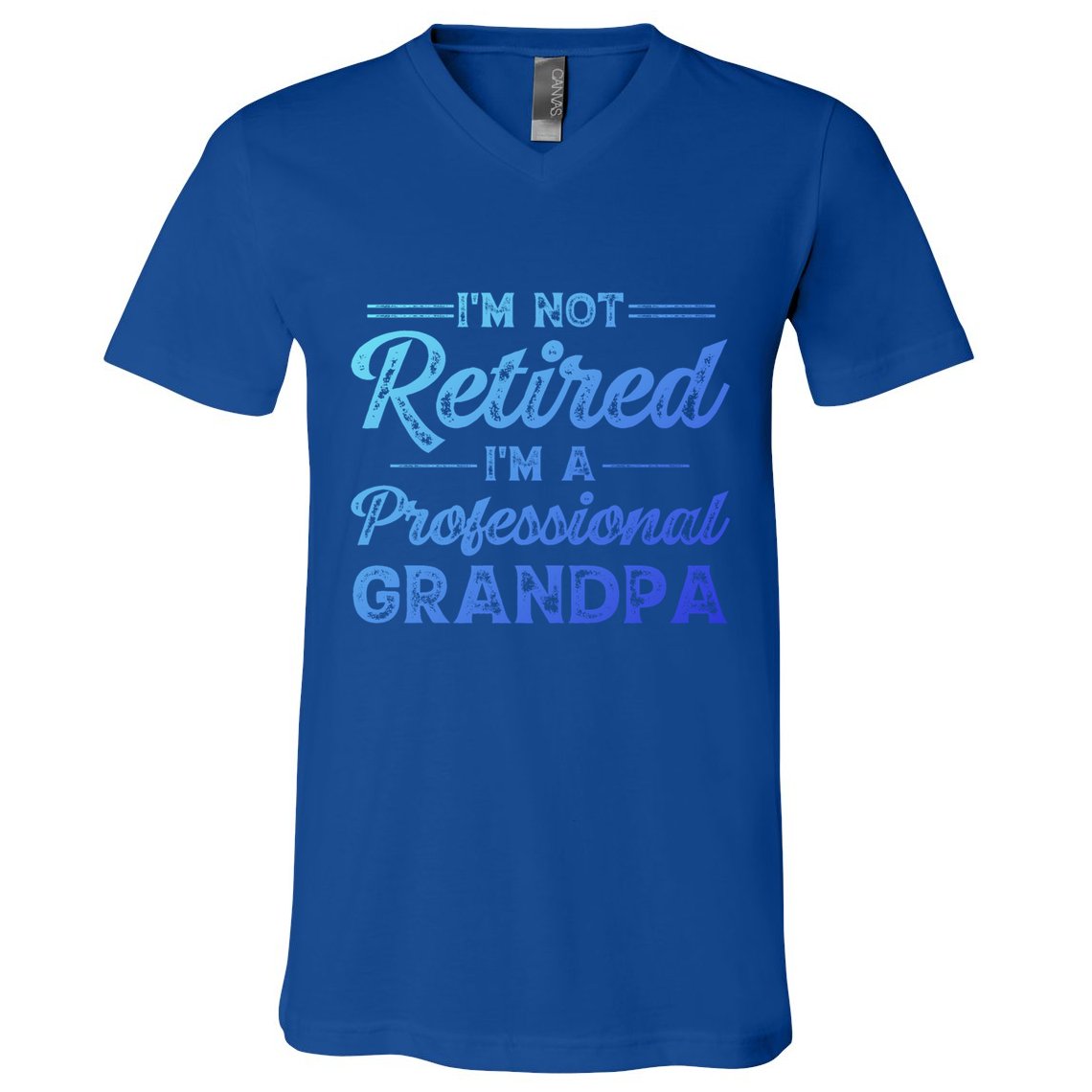 Funny Fathers Day Retired Grandpa Great Gift V-Neck T-Shirt