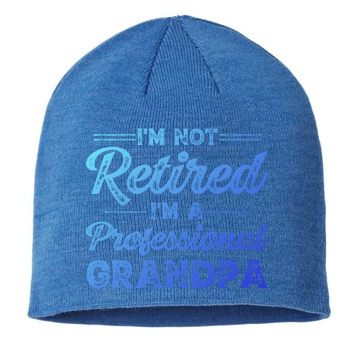 Funny Fathers Day Retired Grandpa Great Gift Sustainable Beanie