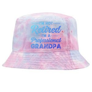 Funny Fathers Day Retired Grandpa Great Gift Tie-Dyed Bucket Hat