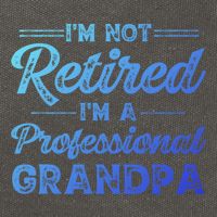 Funny Fathers Day Retired Grandpa Great Gift Cotton Canvas Backpack