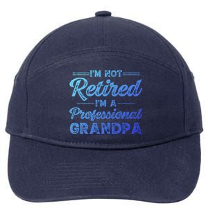 Funny Fathers Day Retired Grandpa Great Gift 7-Panel Snapback Hat