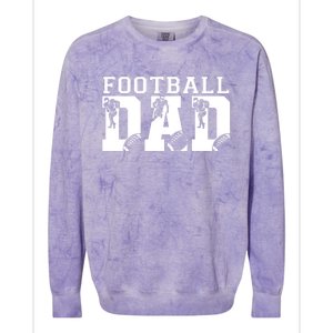 Funny Fathers Day Football Dad Football Dad Birthday Gift Colorblast Crewneck Sweatshirt