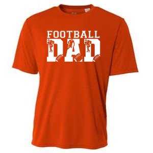 Funny Fathers Day Football Dad Football Dad Birthday Gift Cooling Performance Crew T-Shirt