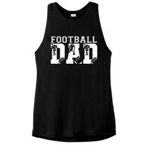 Funny Fathers Day Football Dad Football Dad Birthday Gift Ladies PosiCharge Tri-Blend Wicking Tank