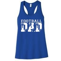 Funny Fathers Day Football Dad Football Dad Birthday Gift Women's Racerback Tank