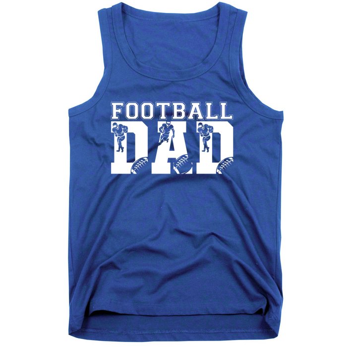 Funny Fathers Day Football Dad Football Dad Birthday Gift Tank Top