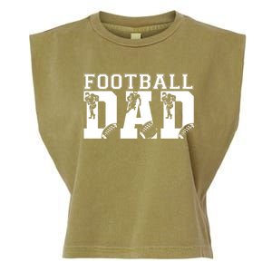 Funny Fathers Day Football Dad Football Dad Birthday Gift Garment-Dyed Women's Muscle Tee