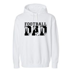 Funny Fathers Day Football Dad Football Dad Birthday Gift Garment-Dyed Fleece Hoodie