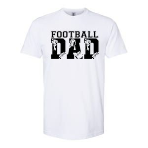 Funny Fathers Day Football Dad Football Dad Birthday Gift Softstyle CVC T-Shirt