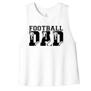 Funny Fathers Day Football Dad Football Dad Birthday Gift Women's Racerback Cropped Tank