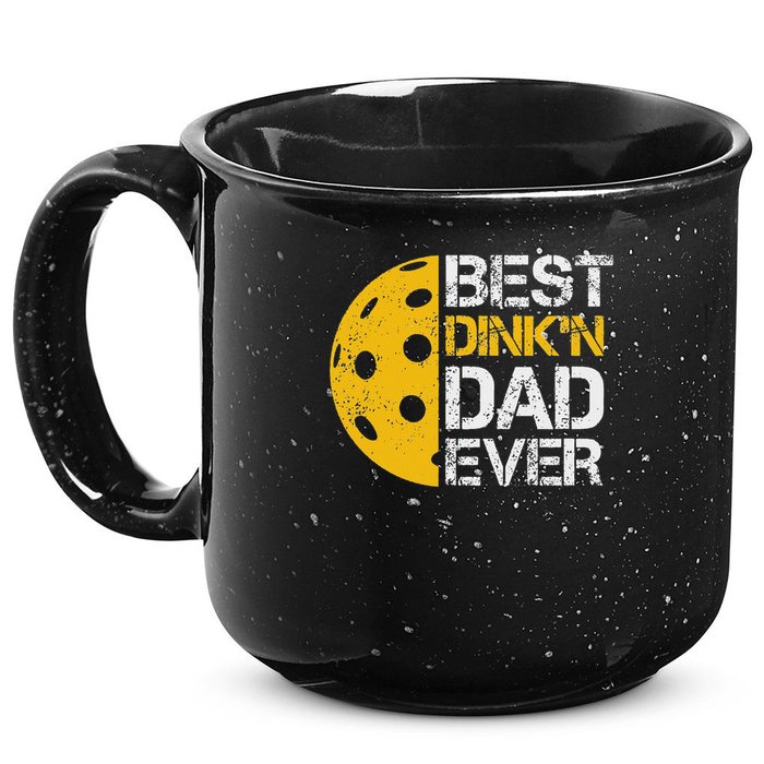 Funny Father's Day Pickleball Best Dink'n Dad Ever Funny 15oz Campfire Ceramic Mug