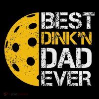 Funny Father's Day Pickleball Best Dink'n Dad Ever Funny Pom Pom 12in Knit Beanie