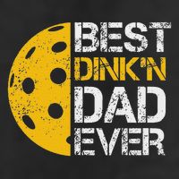 Funny Father's Day Pickleball Best Dink'n Dad Ever Funny Golf Towel