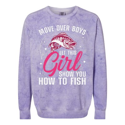 Funny Fishing Design Fisherman Fishing Lover Colorblast Crewneck Sweatshirt