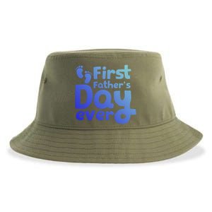 First Fathers Day Ever Proud Family Dad Cute Gift Sustainable Bucket Hat