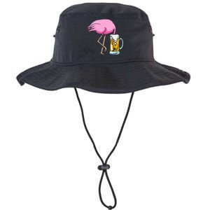 Funny Flamingo Drinking Beer Party Beer Drinker Legacy Cool Fit Booney Bucket Hat