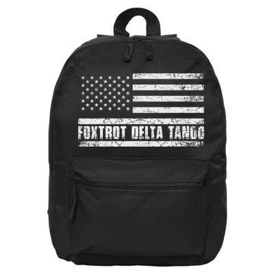 Funny Foxtrot Delta Tangos 16 in Basic Backpack