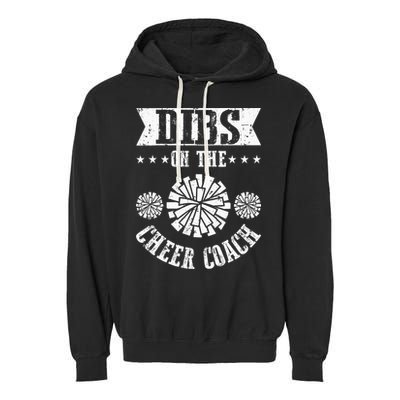 Funny Football Dibs On The Cheer Coach Pom Poms Garment-Dyed Fleece Hoodie