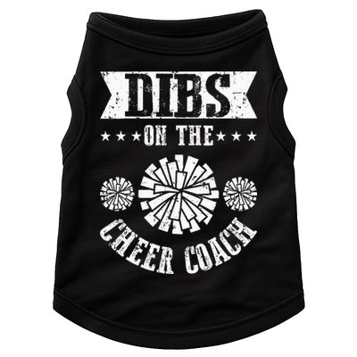 Funny Football Dibs On The Cheer Coach Pom Poms Doggie Tank