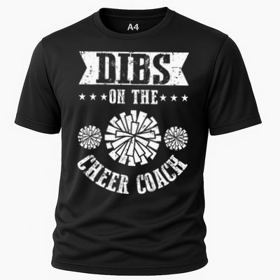 Funny Football Dibs On The Cheer Coach Pom Poms Performance Shirt