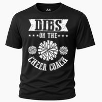 Funny Football Dibs On The Cheer Coach Pom Poms Cooling Performance Crew T-Shirt